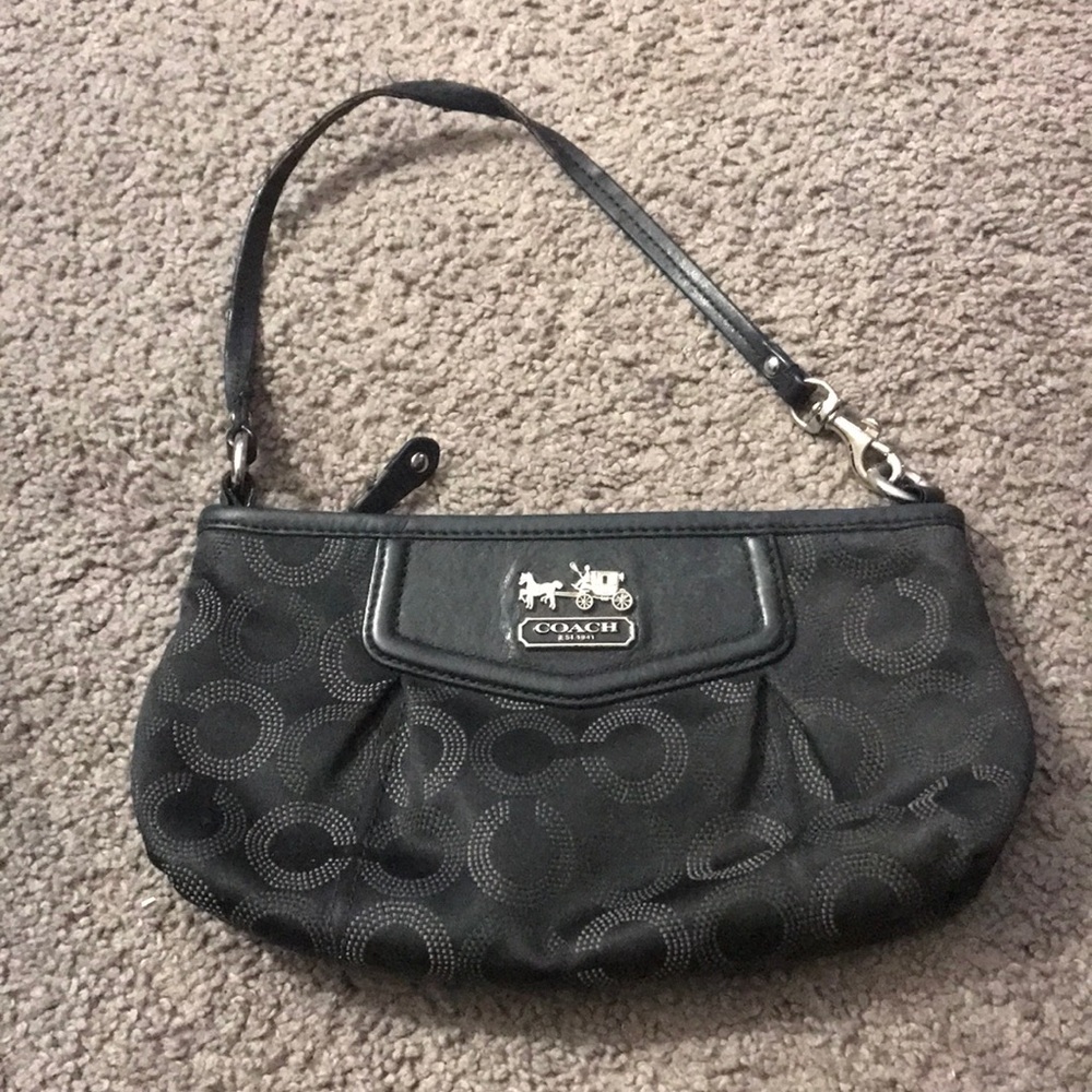 Small vintage coach wristlet shoulder bag